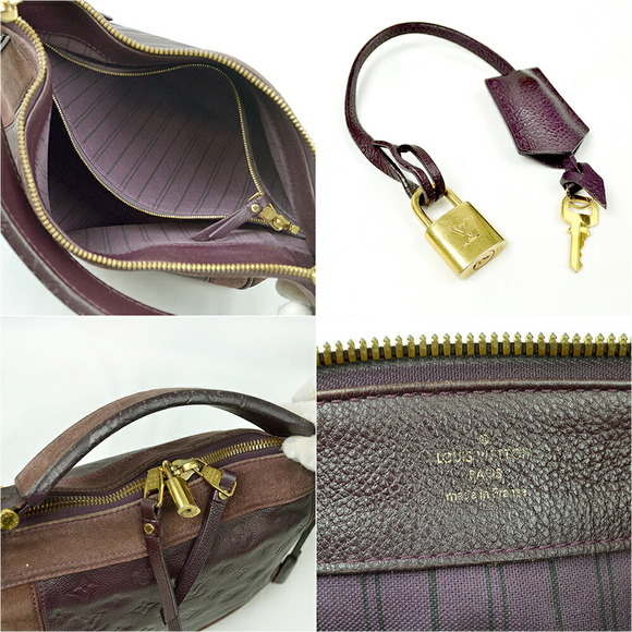Louis Vuitton Audacious PM Monogram Empreinte Suede Shoulder Bag Purple - Picture 10 of 11
